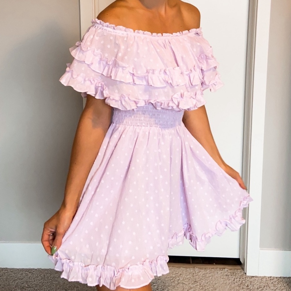 MARBLE Lilac Ruffle dress - Picture 2 of 6